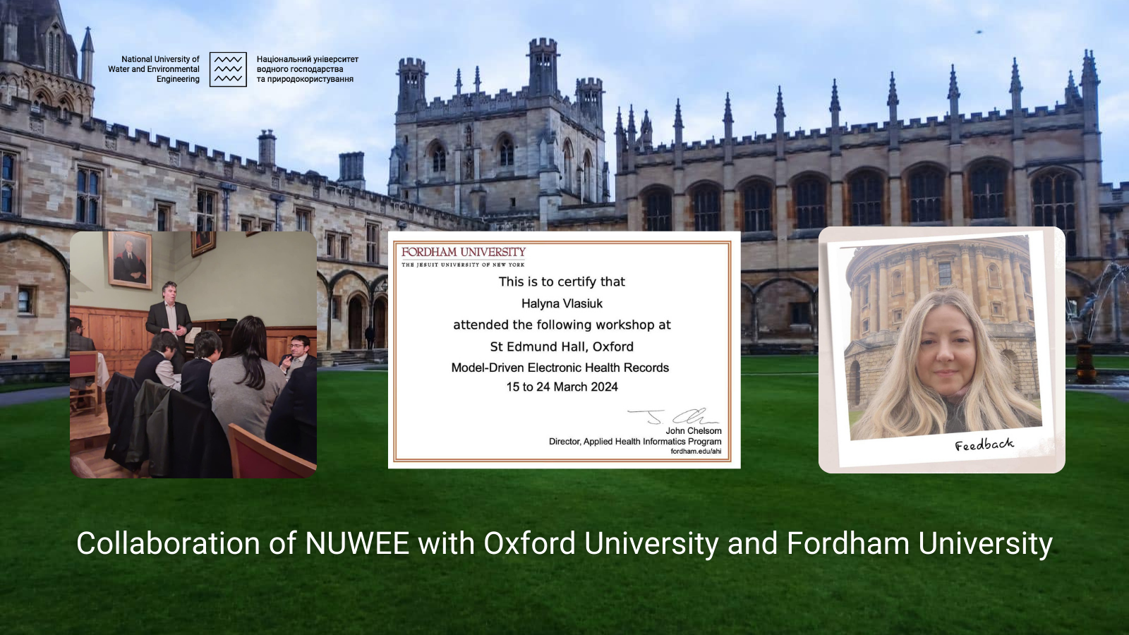 Collaboration of NUWEE with Oxford University and Fordham University